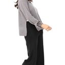 Tuckernuck  Bloggers Favorite all:row Bow Sleeve Side Slit Sweater Small Gray Photo 14