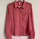 Pilcro  Anthropologie Gauzy Rust Button Down Top Photo 1