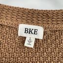 BKE  Buckle Cable Stitch Knit Pecan Brown Long Open Cardigan Sweater Size Large Photo 9