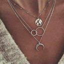 Bohemian moon & earth necklace Silver Photo 0