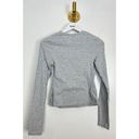 SKIMS  Stretch Cotton Jersey Long Sleeve T-Shirt Light Heather Grey Size Medium Photo 6