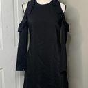 Ted Baker  cold shoulder ruffle Siiara black long sleeves dress size 6 Photo 0