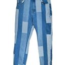 Princess Polly  Patchwork Jeans Size 4 Straight Leg High Rise Denim Photo 3