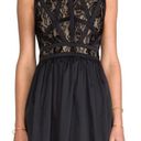 Revolve  Dress Lovers & Friends Harmony Dress Black Lace Top Solid Skirt Sz M EUC Photo 1