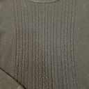 Laura Scott  Vintage 90s Cable Knit Sweater Mock Neck Black Size Medium Y2K Photo 6