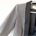 Elizabeth and James  Wool Blend Blazer Size 4 Herringbone Gray Black Office Work Photo 5