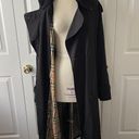 Burberry Authentic Classic Long Black  Trench Coat with removable wool collar Photo 2