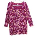 Life is Good  Womens Floral Sleep Nightshirt M Multicolor Long Sleeve Scoop Neck Photo 0