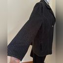 Denim & Co  Black & White Stripes 3/4th Sleeves  2 Button Denim Jacket Sz 2X Photo 6