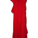 Pretty Little Thing  Spanish Style Red Ruffle Maxi Dress Sz 12 Prom Wedding NWT Photo 8