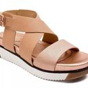 Harper Jane and the Shoe Metallic Rose Gold Vegan Platform Sandals Women’s 7  Photo 0