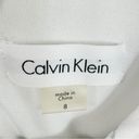 Calvin Klein  Polkadot Chiffon Sleeveless Tent Swing Dress White Grey Size 8 Photo 8