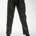 Elan  High Waisted Faux Leather Tapered Leg Paperbag Pants Black Women's Size XS Photo 0