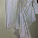 Natori cotton poplin side drape button doown Blouse White Photo 13