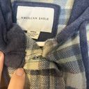 American Eagle Cropped Flannel Hoodie Photo 2