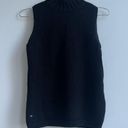 Ralph Lauren Lauren  Sleeveless Mock Neck Turtleneck Top Sweater Thick Knit Black Photo 6