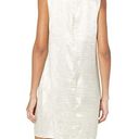 Kensie  Crinkled Satin Gigi Neckline Dress Beige Photo 2