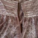 Alfred Angelo strapless formal dress brown lace women’s size 12 prom dance Y2K Photo 9