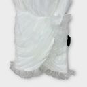 Lulus  Flirtatious Occasion White Tulle Ruffled Strapless Mini Dress Small New Photo 7