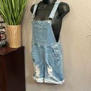 Indigo Rein #337  distress short blue Jean overalls size small Photo 3