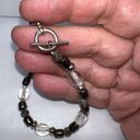 Toggle Closure Hematite and Glass Anklet Photo 3