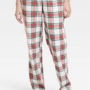 Lounge Wondershop Pajama Pant XL Womens Fleece Plaid Sleep  Red White Plaid NWT Photo 3