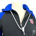 Polo  RALPH LAUREN 1967 Colorblock Full Zip Hoodie Small Women Black Blue NWT Photo 3