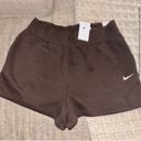 Nike Brand New  Sports Wear Phoenix Fleece High Waisted Loose Shorts 1X Brown NWT Photo 2