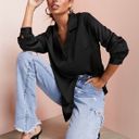 ASOS Satin Black Blouse Photo 0