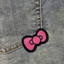 Sanrio Hello Kitty Plus Size Denim Shorts Y2K Style 22 Pink Kitty Patches Blue Photo 2