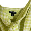 Torrid size 2 Tie front gingham peplum top white green tank Photo 2