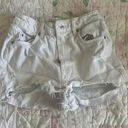 ZARA White Denim Shorts Photo 0