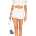 LPA  High Waist Short With Side Ruffles in White Size X-Small Photo 13