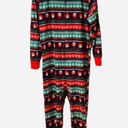 One Piece Christmas Pajamas PJs Fair Isle Frosty  Zip Up Red S Photo 0