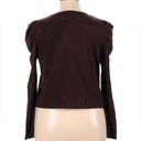 Rebecca Minkoff New!  Embellished Cropped Talia Top DARK BROWN Photo 5