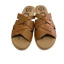 Sorel  Ella Slide Sandal 6 Brown Leather Slip On Lightweight Comfort Photo 1