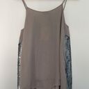 Joie  Gray Silk Tank Silvana Sequin Coated Opal Photo 4