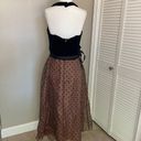 Betsy and Adam Vintage whimsygoth black brown polkadot formal prom dress Photo 3