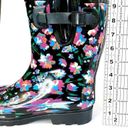 Capelli New York  Women Mid-Calf Rubber Rain Boots Lined Cozy Floral Flowers 9 Photo 9