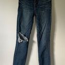 American Eagle  Next Level Stretch High Rise Jegging Crop Distressed Blue Jean 0 Photo 0