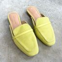 Marc Fisher Namila Tailored Slide Loafer Mules Yellow Fabric Women's Size 8.5 Photo 0