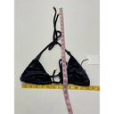 Onyx Shan Velvet Velour Triangle Swim Bikini Set  Black Top & Bottom Size 8 Photo 5