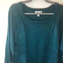 Dress Barn  Sweater Teal Scoop Neck Knit Sz 2X GUC Plus Size Casual Long Sleeve Photo 3