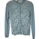 Moschino  Cheap And Chic Blue Green Lace Cardigan Photo 0