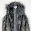 BCBGeneration  Womens Size Medium Faux Fur Vest Gray Lined Open Front Shaggy IL Photo 5