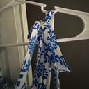 Blue Patterned Dress Size M Photo 2