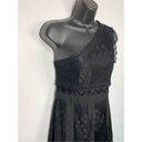 Foxiedox  Women's One Shoulder Sleeveless Juliet One Lace Gown Black Size Small Photo 5