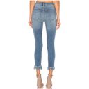 Free People We the Free Great Heights Distressed Frayed In Sky Skinny Jeans Cropped size 26 Photo 2