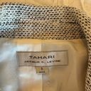 Tahari  ARTHUR S. LEVINE Tweed Moto Jacket Blazer Asymmetrical Zip Size 2 Photo 2