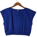 Everlane  The Bubble Top Colbalt Blue Cap Sleeves Large Photo 1